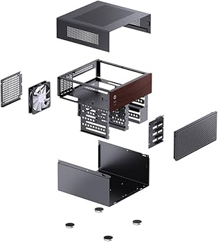 Jonsbo N4 (Black) MicroATX NAS PCケース Amazon.com: JONSBO N4 Black NAS Pc Case, Walnut Wood, 8-Drive Bay